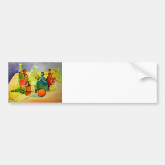 Waterverven flessen bumpersticker (Voorkant)