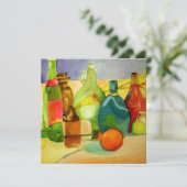 Waterverven flessen kaart (Staand voorkant)