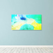 Waterverven Groen Modern Canvas Muurkunst (Insitu (Houten vloer))