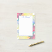 Waterverven Kleurrijk Vormontwerp Post-it® Notes (Op bureau)