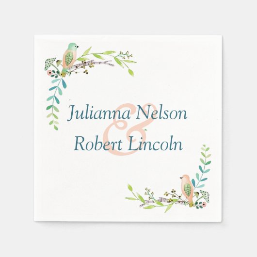 Waterverven luiers servet (Voorkant)