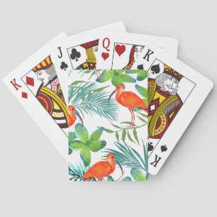 Waterverven: naadloos patroon. pokerkaarten