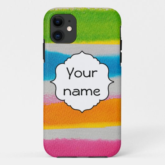Waterverven strepen textuur Case-Mate iPhone case (Achterkant)