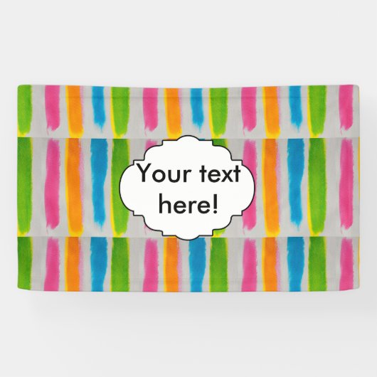 Waterverven strepen textuur spandoek (Horizontaal)