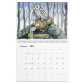 Waterverven van de Owl zodiac fantasy 2015 Kalender (Feb 2026)