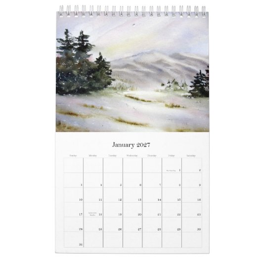 Waterverven van Lin Frye 2012 Kalender (Jan 2027)