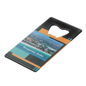 Waterverven van Oranjestad, Aruba Kredietkaart Flessenopener (Achterkant Gekanteld)