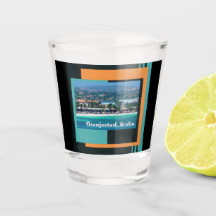 Waterverven van Oranjestad, Aruba Shot Glas