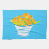 waterverven van Sinaasappels Theedoek (Horizontaal)