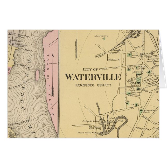 Waterville, Kennebec Co (Devant horizontal)