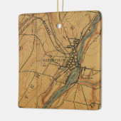 Waterville Maine  Map 1894 Keramisch Ornament (Links)