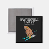 Waterville Valley New Hampshire - Funny Ski Grizzl Magneet (Voorkant / Achterkant)