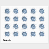 Watervlek op het meer | Aangepast | De datum opsla Ronde Sticker (Vel)