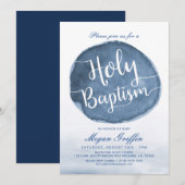 Watervlek op het Meer | Heilige Doop Uitnodiging (Voorkant / Achterkant)