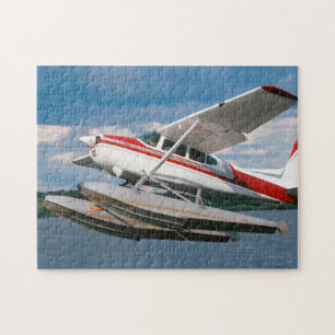 Watervliegtuig bij opstijgen, Victoriawatervallen, Legpuzzel