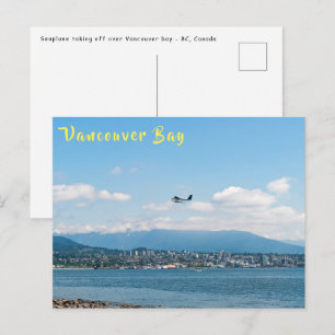 Watervliegtuig stijgt op boven Vancouverbaai Briefkaart