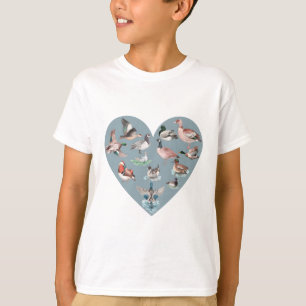 watervogel blauwe hart eend liefhebber t-shirt