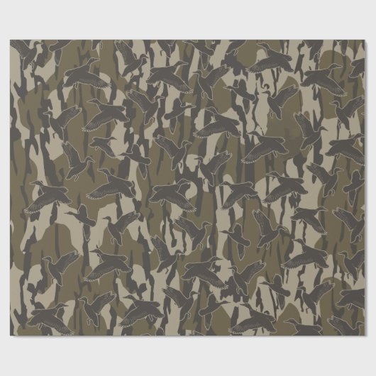 Watervogels jacht camo eend jagers cadeaupapier (Vlak)