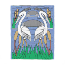 Watervogels Waterverf Pond Pond Scène Zwan Pond