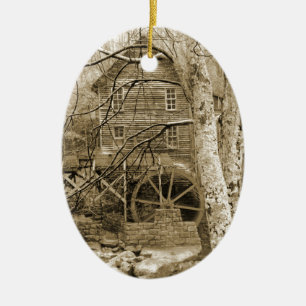  waterwiel keramisch ornament