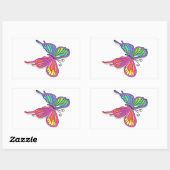 Watery Butterfly Rechthoekige Sticker (Vel)