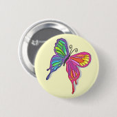 Watery Butterfly Ronde Button 5,7 Cm (Voorkant /achterkant)