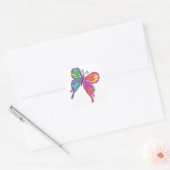 Watery Butterfly Vierkante Sticker (Envelop)