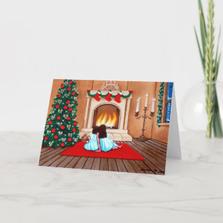 "Wating voor de Kerstman " Feestdagen Kaart