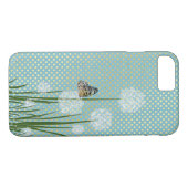 watje en goudpolka met bloemen en vlinder Case-Mate iPhone case (Achterkant (Horizontaal))