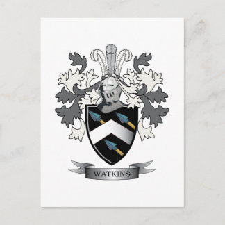 Watkins Family Crest Coat of Arms Briefkaart