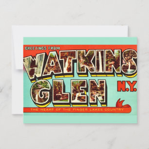 Watkins glen NY Retro Ansichtkaart Briefkaart
