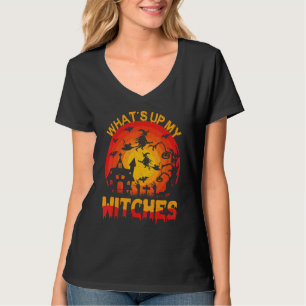 Wat's Op Mijn Heksen Angstaanjagende Halloween Gri T-shirt