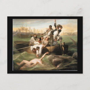 Watson en de haai, door John Singleton Copley Briefkaart