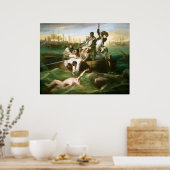 Watson en de haai van John Singleton Copley Poster (Keuken)