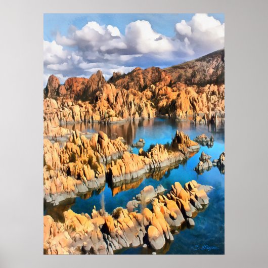 "Watson Lake" Prescott "Granite Dells" Poster (Voorkant)
