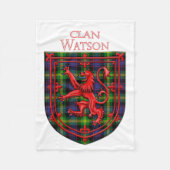 Watson Tartan Scottish Play Lion Rampant Fleece Deken (Voorkant)