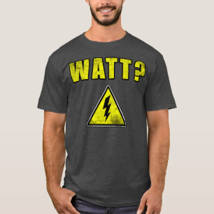 Watt Elektricien Gevaarsteken Vintage Verdrietig T-shirt