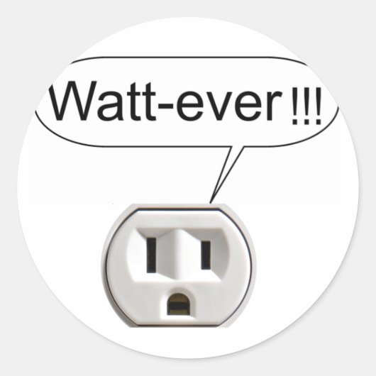 Watt-Ever Ronde Sticker (Voorkant)