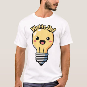 Watt omhoog! Schattigee gloeilamp Cartoon T-shirt