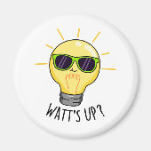 Watt-up Funny Light Bulb Pun Magneet (Voorkant)