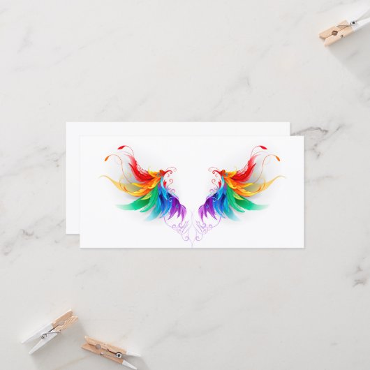 Watte Regenboogvleugels Kaart (Voorkant / Achterkant in situ)