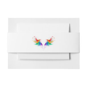 Watteachtige Regenboog Vleugels Uitnodigingen Wikkel