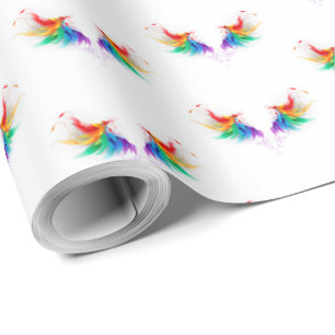 Wattebol Regenboog Vleugels Cadeaupapier