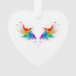 Wattebol Regenboog Vleugels Ornament