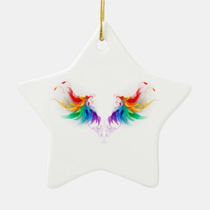 Wattegen Regenboog Vleugels Keramisch Ornament