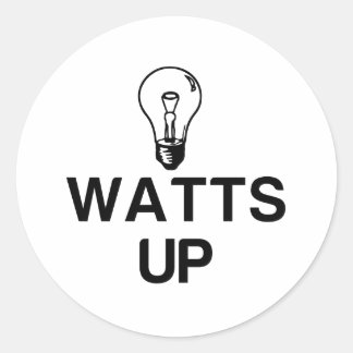 WATTEN OP LICHTE BULB - Kopiëren Ronde Sticker