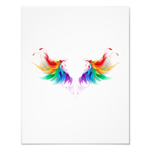 Watteuze Regenboogvleugels Foto Afdruk (Voorkant)