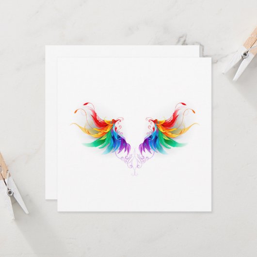 Watteuze Regenboogvleugels Kaart (Voorkant / Achterkant in situ)