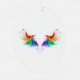 Watteuze Regenboogvleugels Metalen Ornament