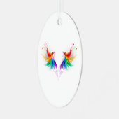 Watteuze Regenboogvleugels Metalen Ornament (Voorkant links)
